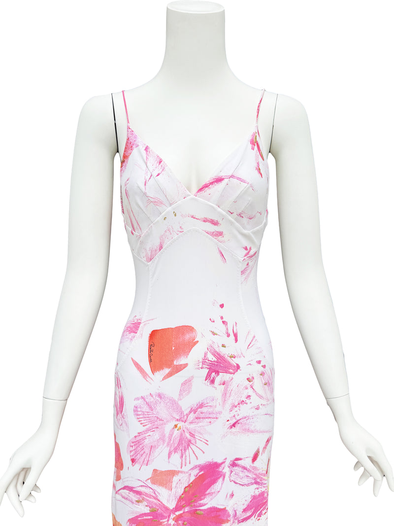 Roberto Cavalli S/S 2002  Lily & Poppy Print Maxi Dress