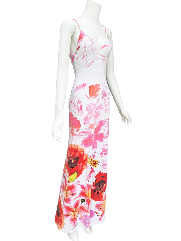 Roberto Cavalli S/S 2002  Lily & Poppy Print Maxi Dress