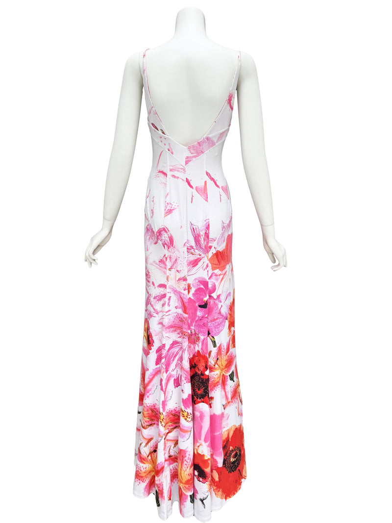 Roberto Cavalli S/S 2002  Lily & Poppy Print Maxi Dress