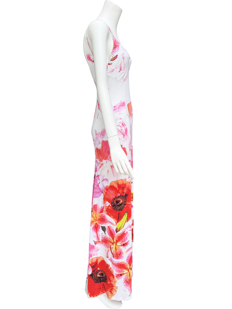 Roberto Cavalli S/S 2002  Lily & Poppy Print Maxi Dress