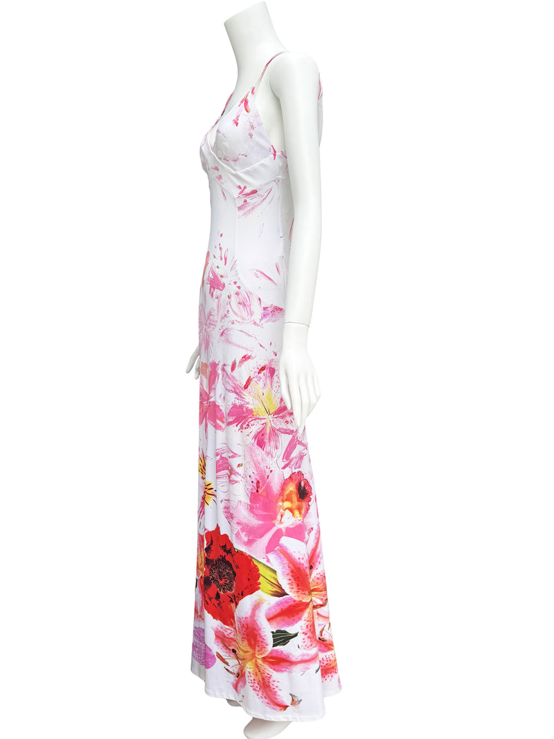 Roberto Cavalli S/S 2002  Lily & Poppy Print Maxi Dress