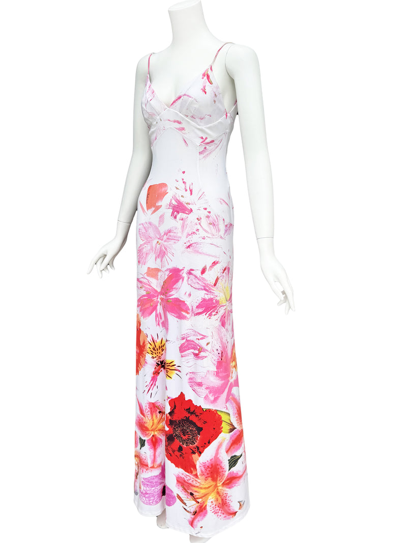 Roberto Cavalli S/S 2002  Lily & Poppy Print Maxi Dress