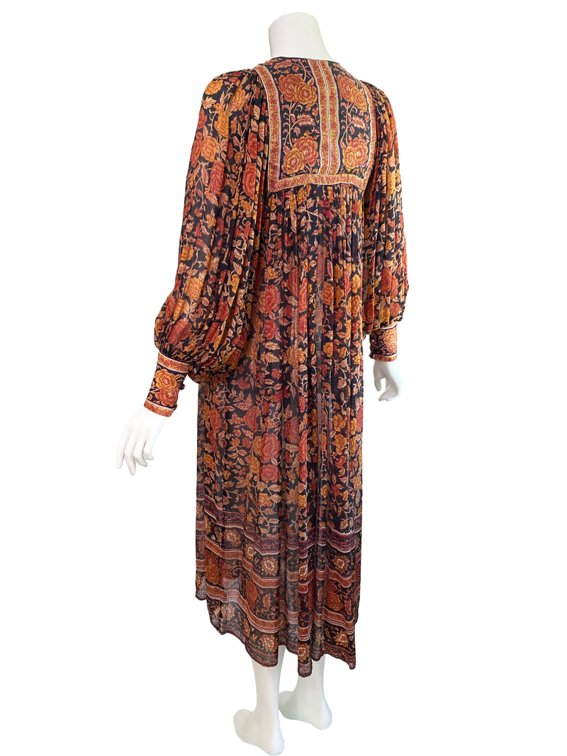 Ritu Kumar for Judith Ann 1970s Silk Dress