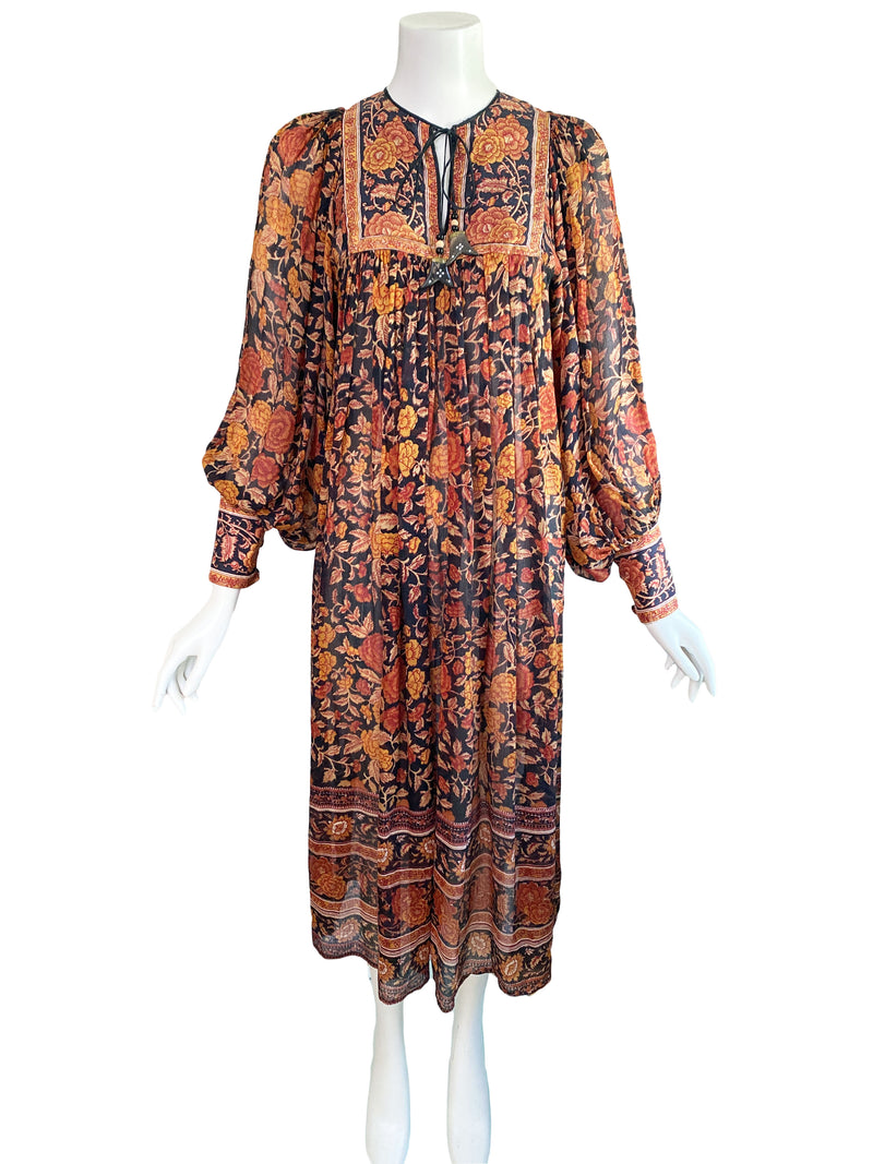 Buy LABEL RITU KUMAR Womens Round Neck Self Pattern A-Line Dress | Shoppers  Stop