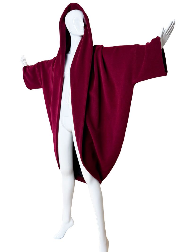Romeo Gigli 1987 Museum-Held Red Wool Coccoon Coat