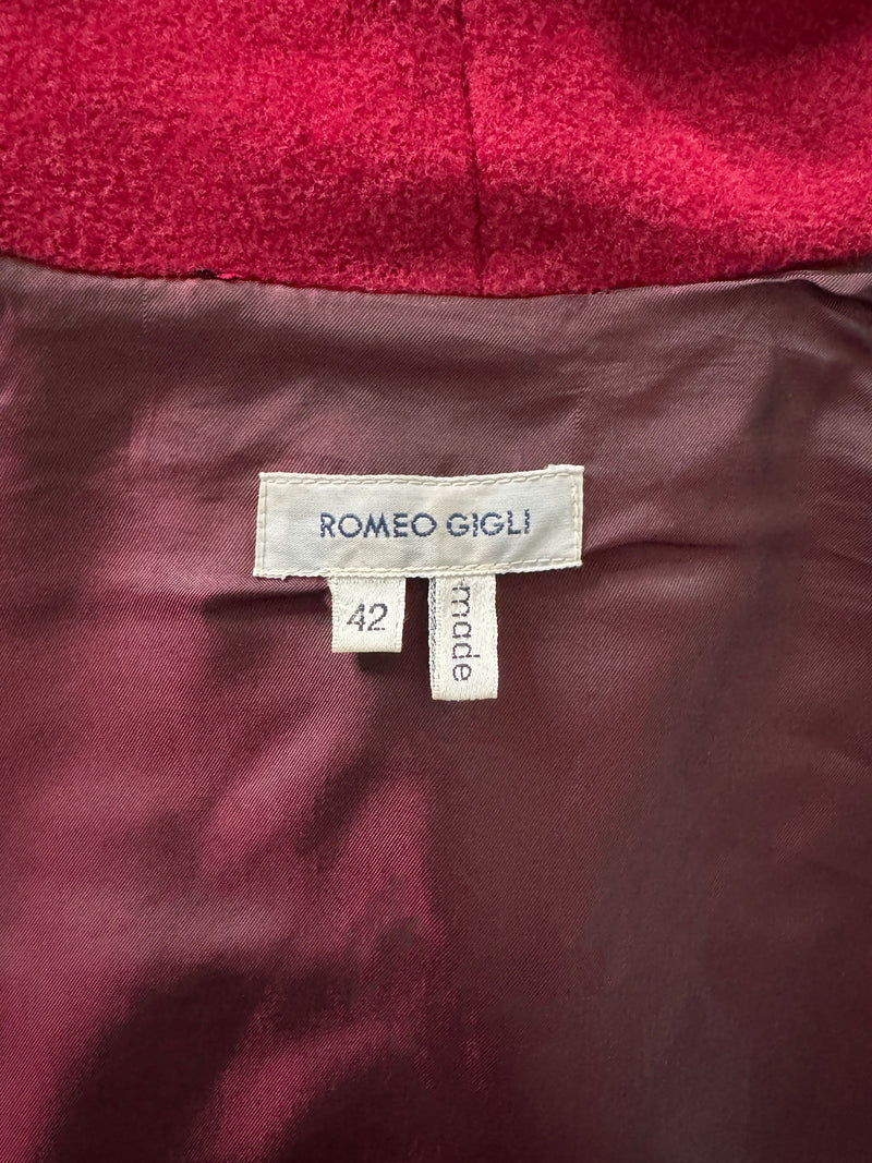 Romeo Gigli 1987 Museum-Held Red Wool Coccoon Coat