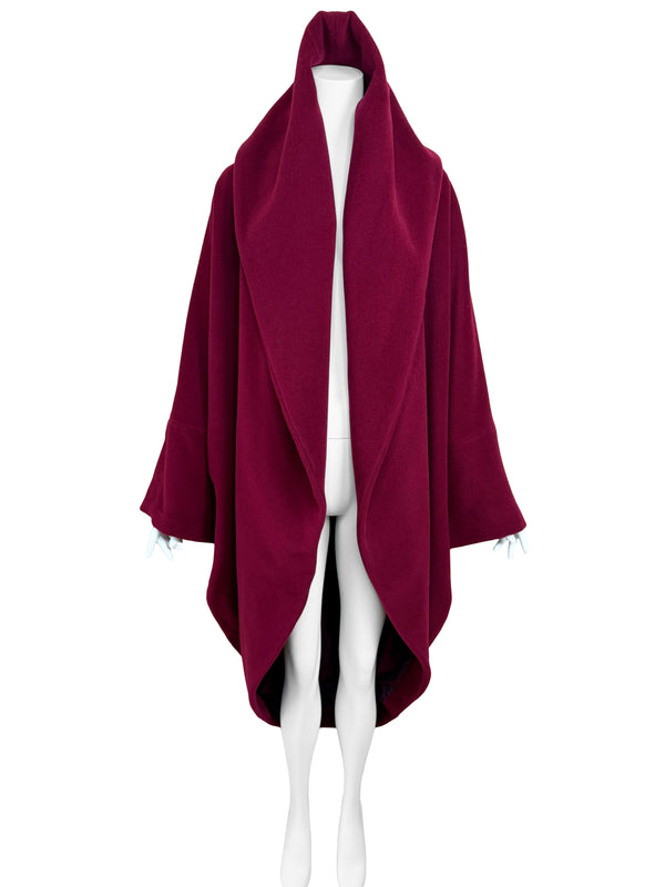 Romeo Gigli 1987 Museum-Held Red Wool Coccoon Coat