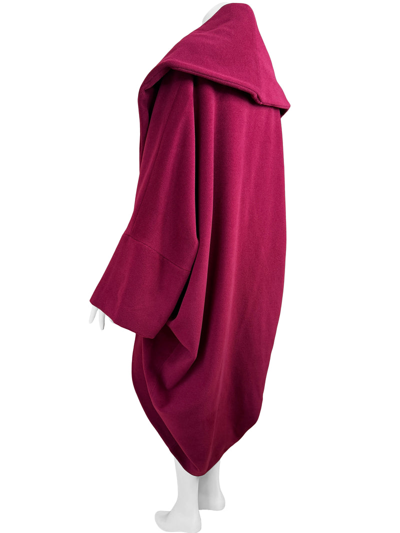 Romeo Gigli 1987 Museum-Held Red Wool Coccoon Coat