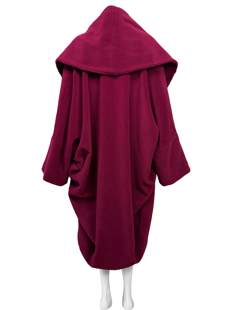 Romeo Gigli 1987 Museum-Held Red Wool Coccoon Coat