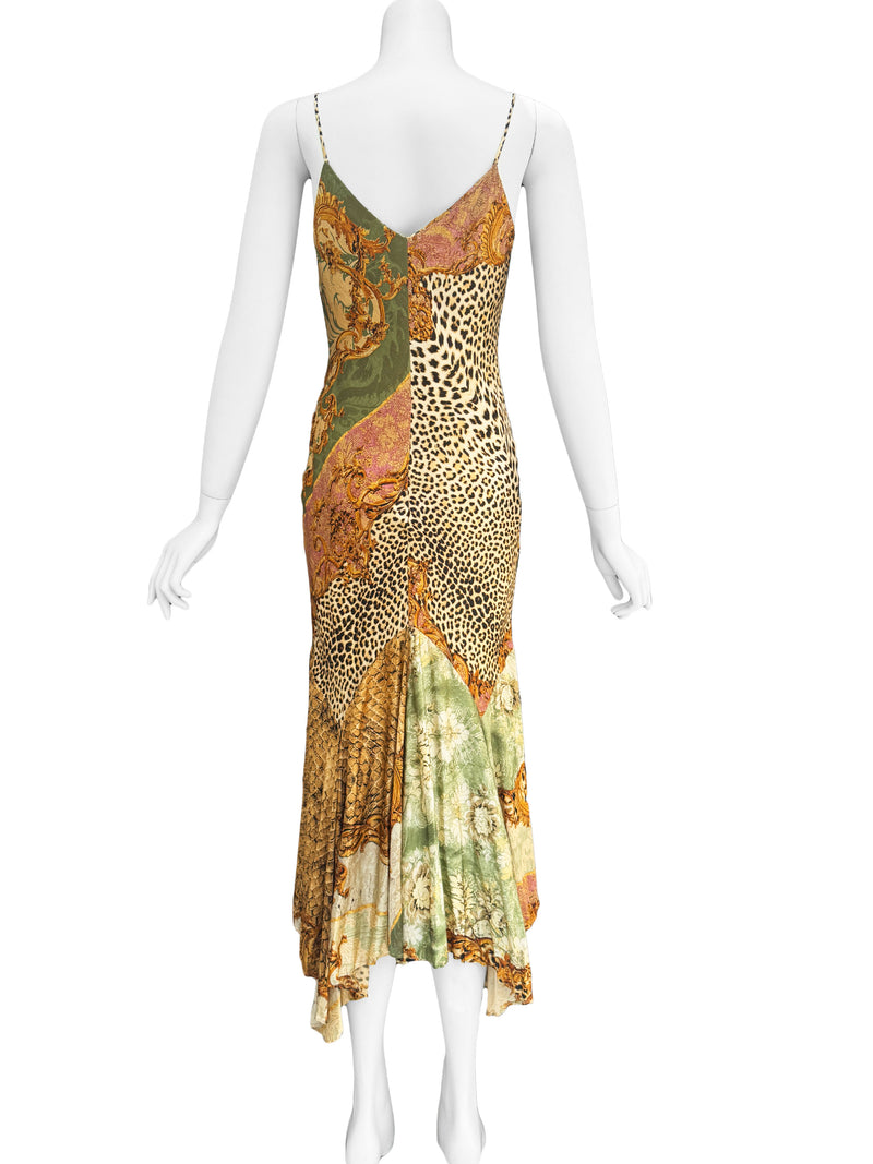 Roberto Cavalli A/W 2005 Baroque Print Silk Midi Dress