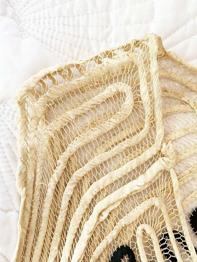 1930s Handmade Silk Soutache Top