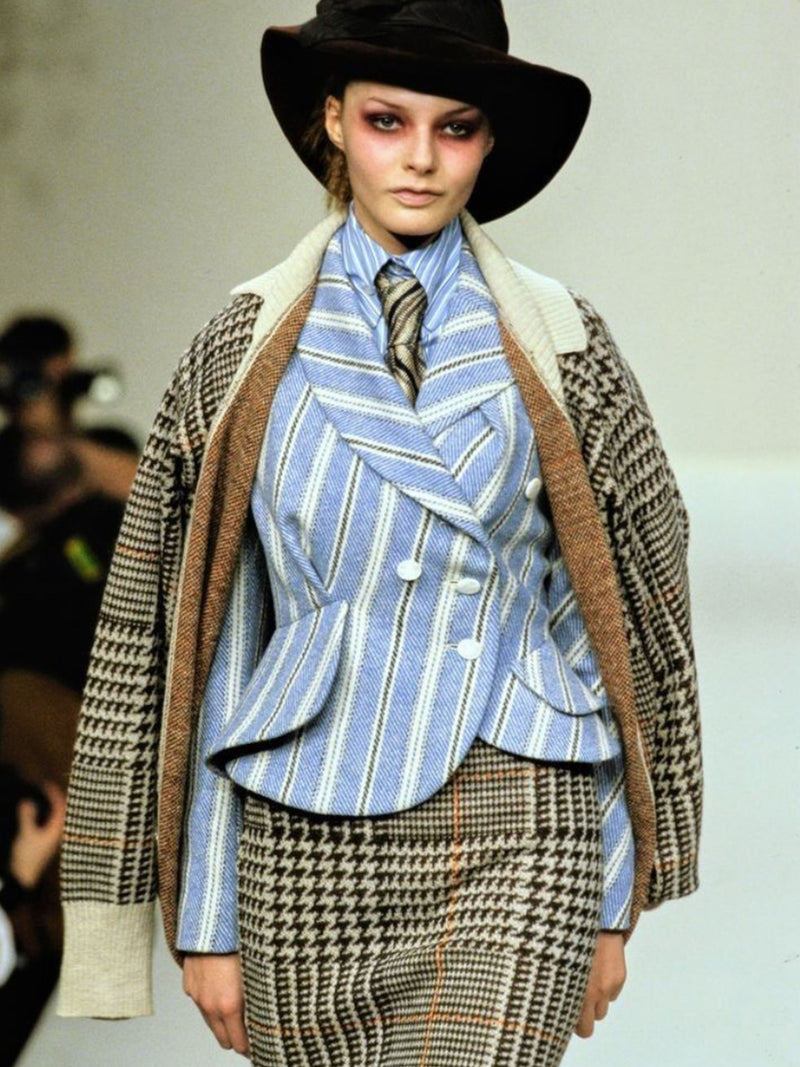 Vivienne Westwood  A/W 1996 “Storm in a Teacup” Blue Striped Suit