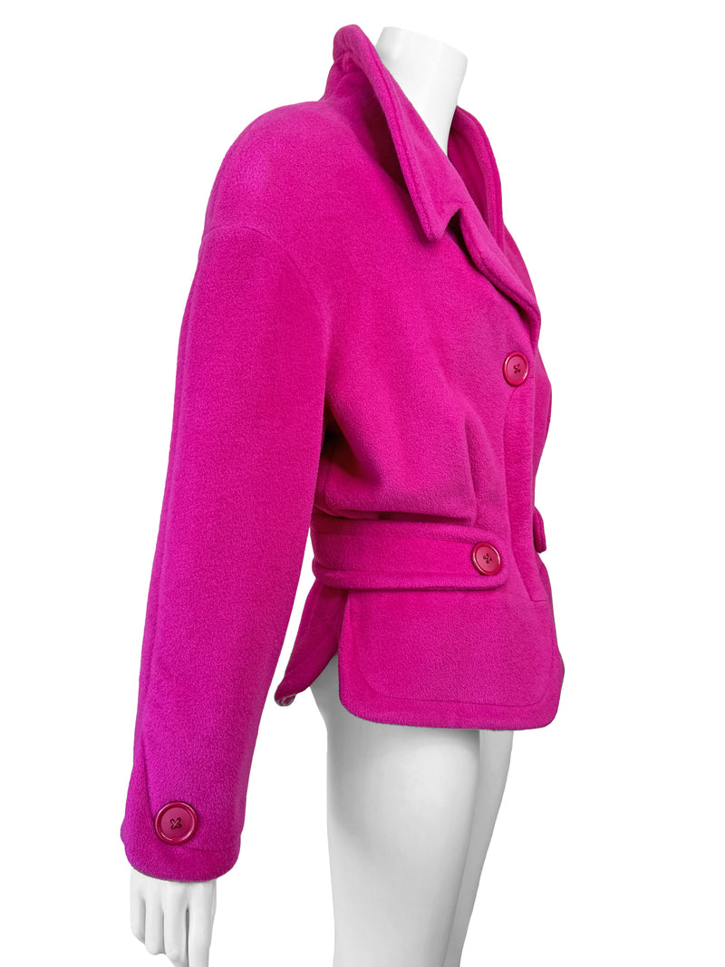 Thierry Mugler 1990s Pink Wool Jacket