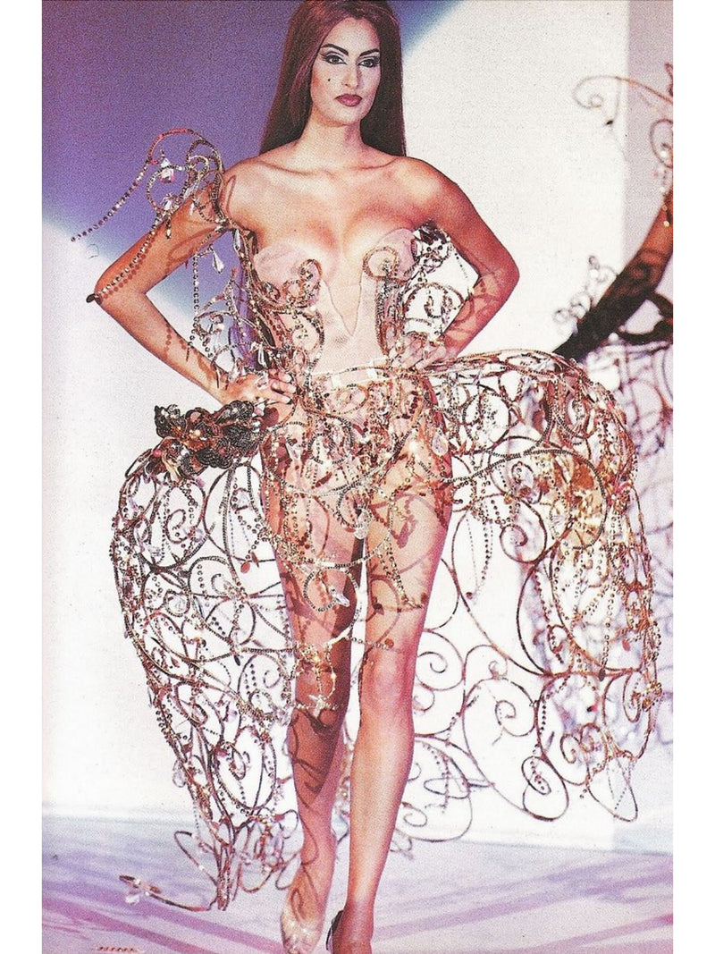 Thierry Mugler 1990s Black Ribbon Lace Jacket