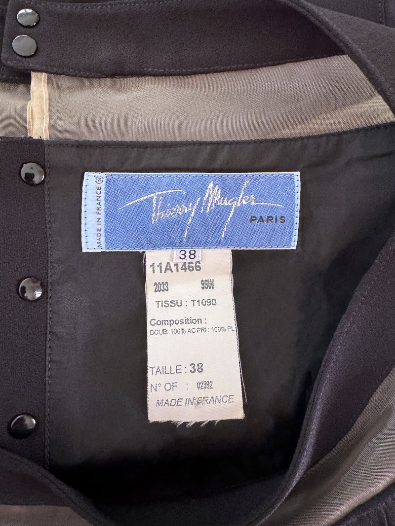 Thierry Mugler F/W 1999 Black Cutout Mini Dress