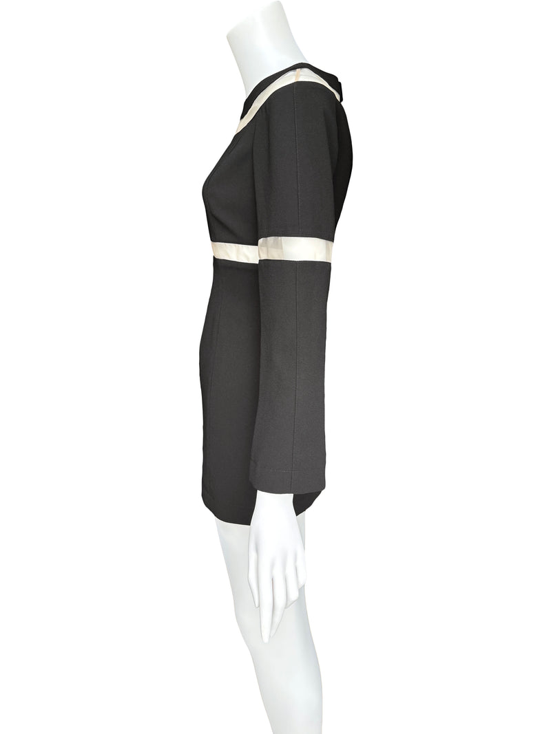 Thierry Mugler F/W 1999 Black Cutout Mini Dress