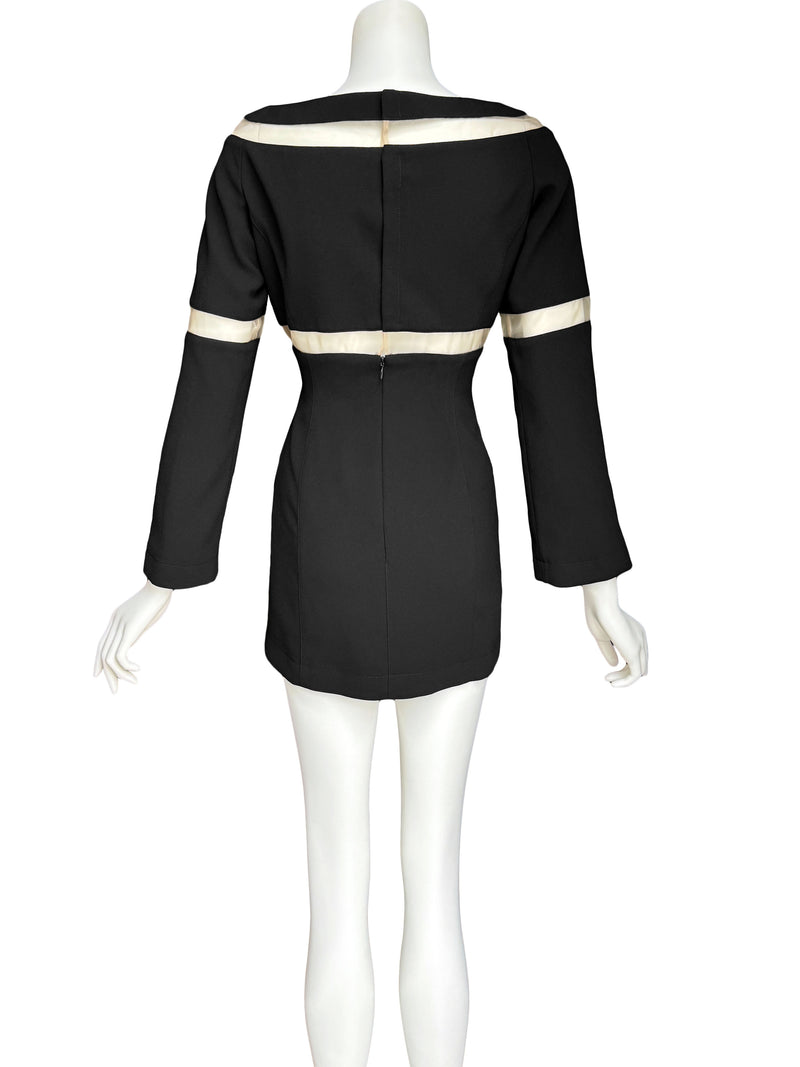 Thierry Mugler F/W 1999 Black Cutout Mini Dress