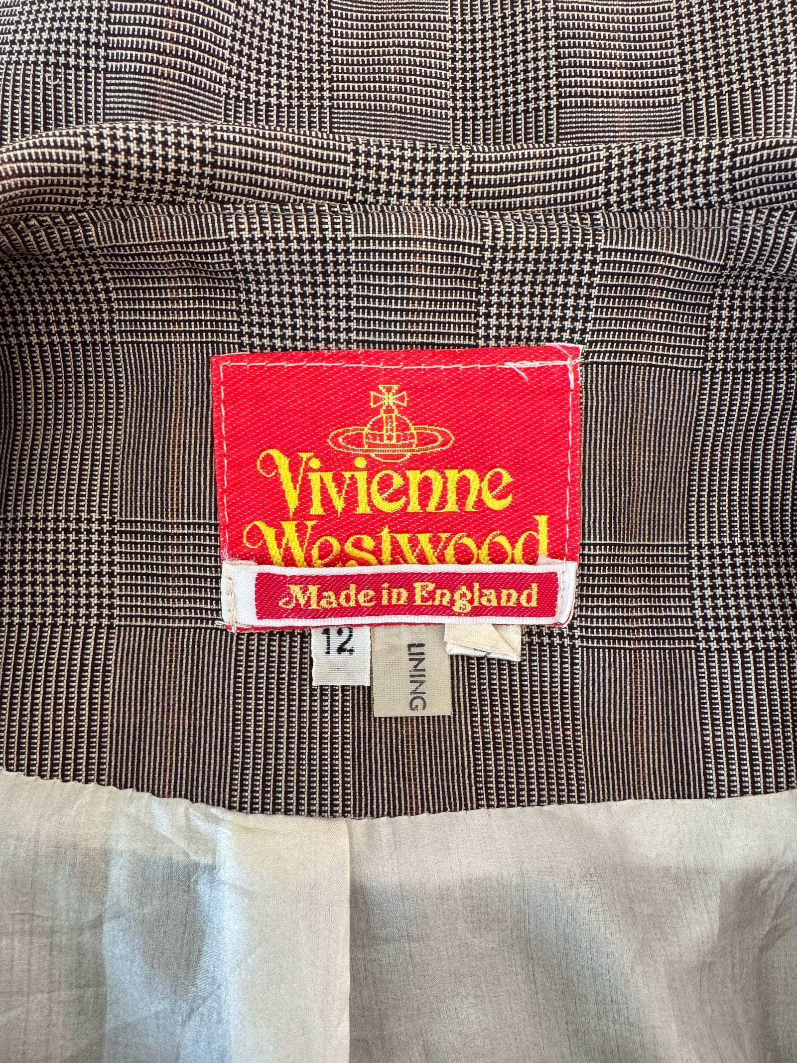 Vivienne Westwood 1980s Love Jacket Harris Tweed Collection A/W
