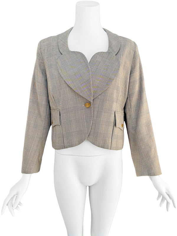 Vivienne Westwood 1980s Love Jacket Harris Tweed Collection A/W 1987