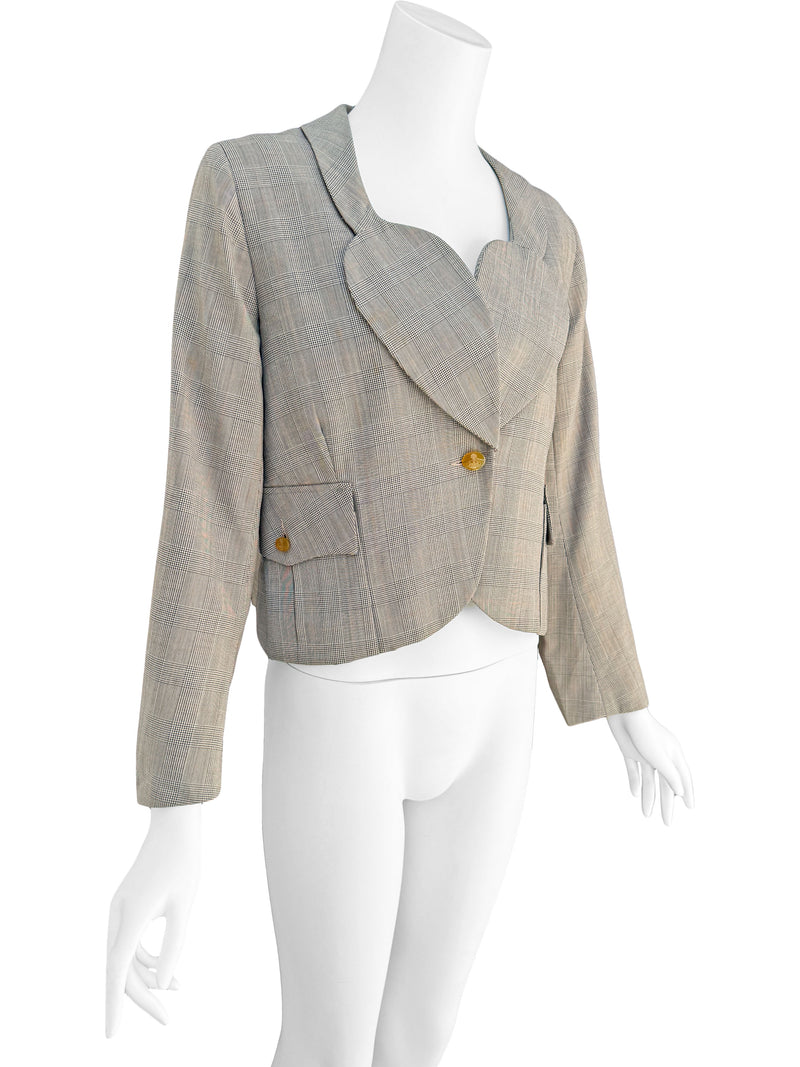 Vivienne Westwood 1980s Love Jacket Harris Tweed Collection A/W 1987