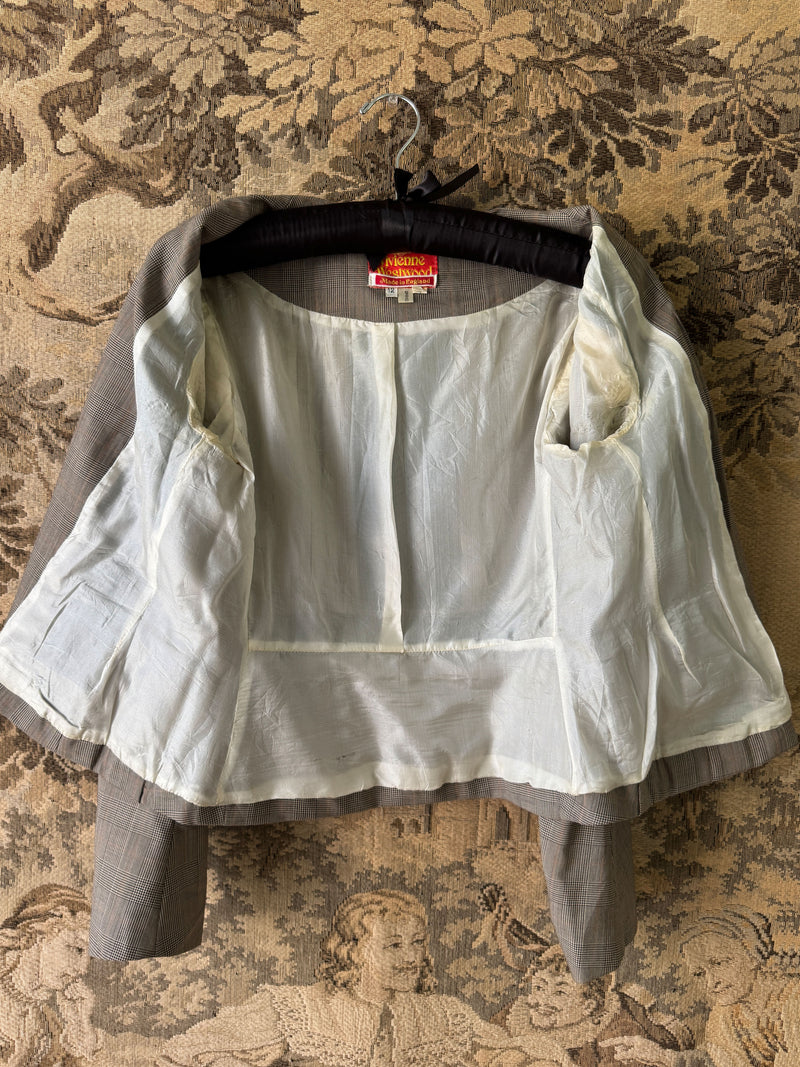 Vivienne Westwood 1980s Love Jacket Harris Tweed Collection A/W 1987
