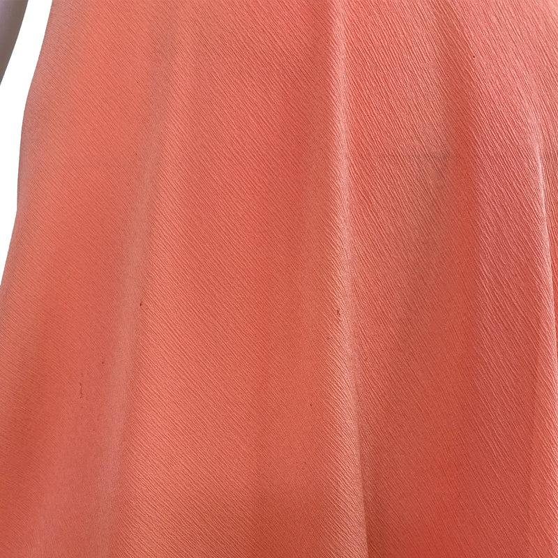 Valentino Night 1980s Coral Silk Dress