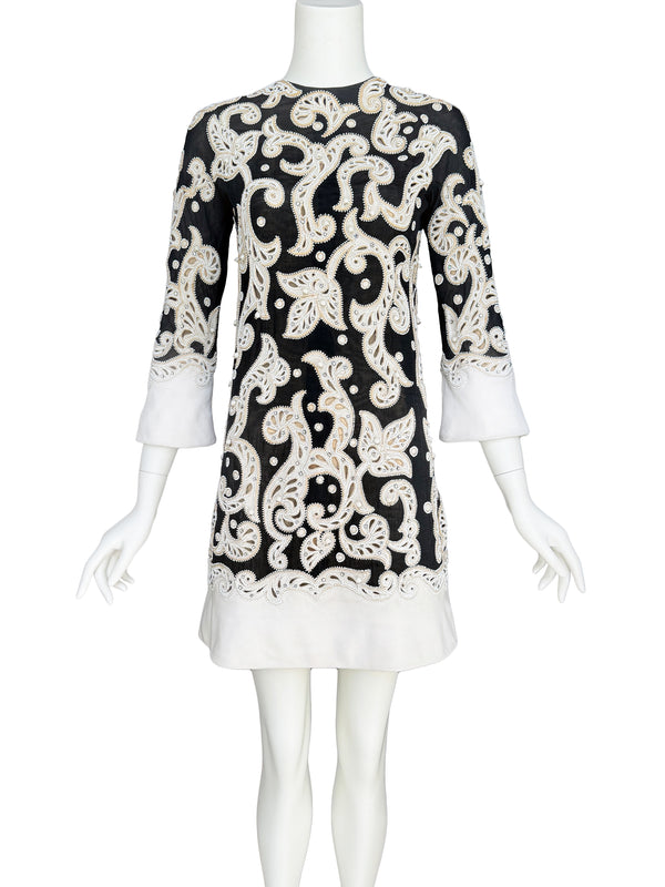 Valentino Couture Embellished Mini Dress Circa 1968
