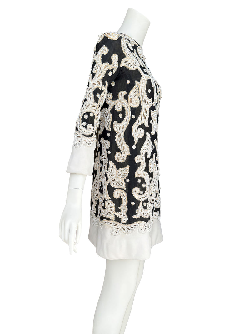 Valentino Couture Embellished Mini Dress Circa 1968