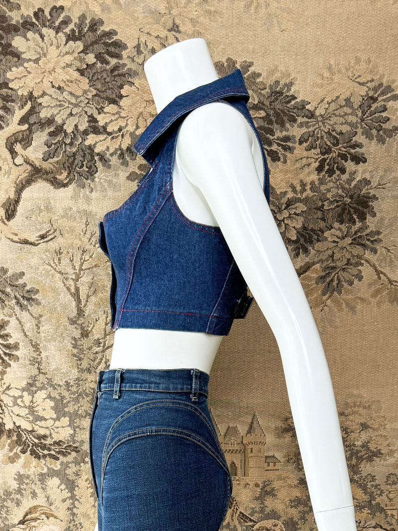 Vivienne Westwood Red Label 1990s Denim Corset Top