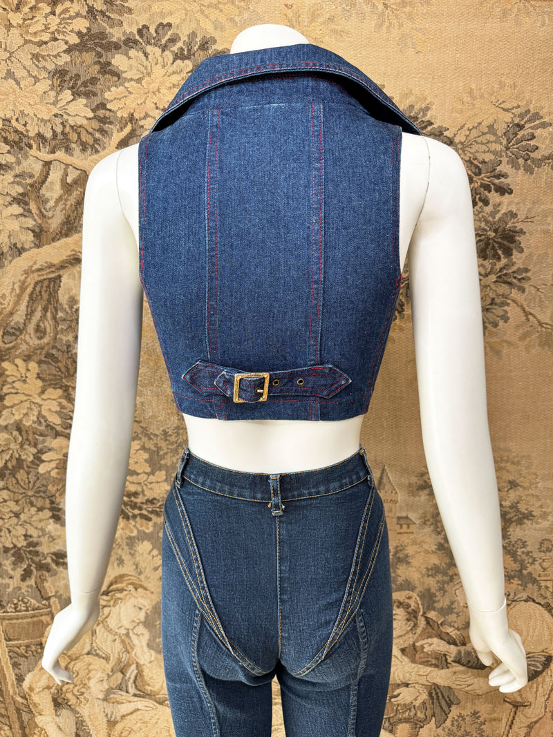 Vivienne Westwood Red Label 1990s Denim Corset Top