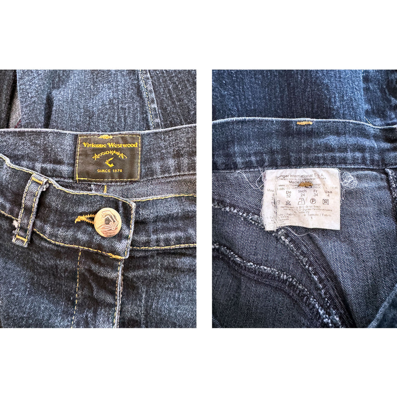 Original vintage Vivienne Westwood jeans,Anglomania, dark denim.unusual  size 29