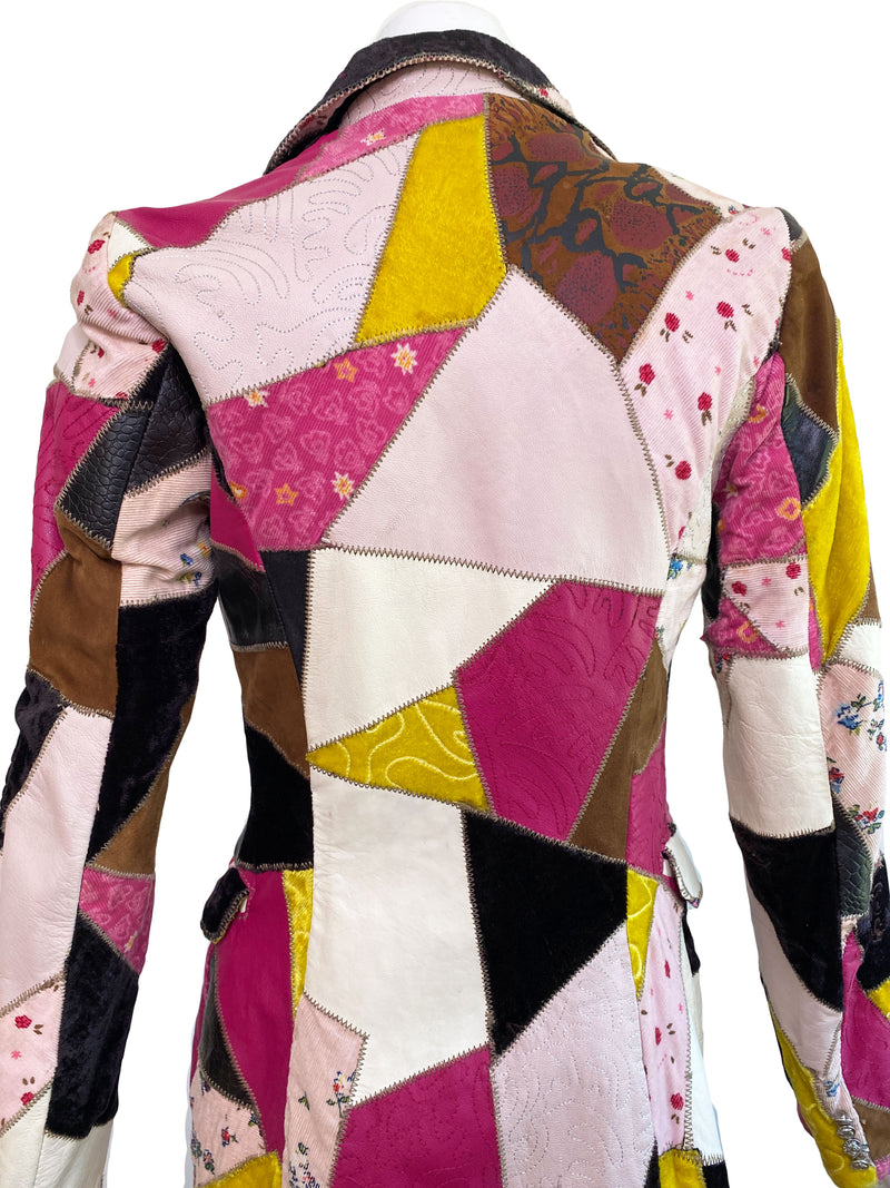 Versace Jeans Couture 2002 Patchwork Coat