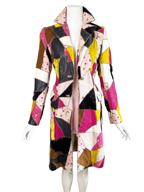 Versace Jeans Couture 2002 Patchwork Coat