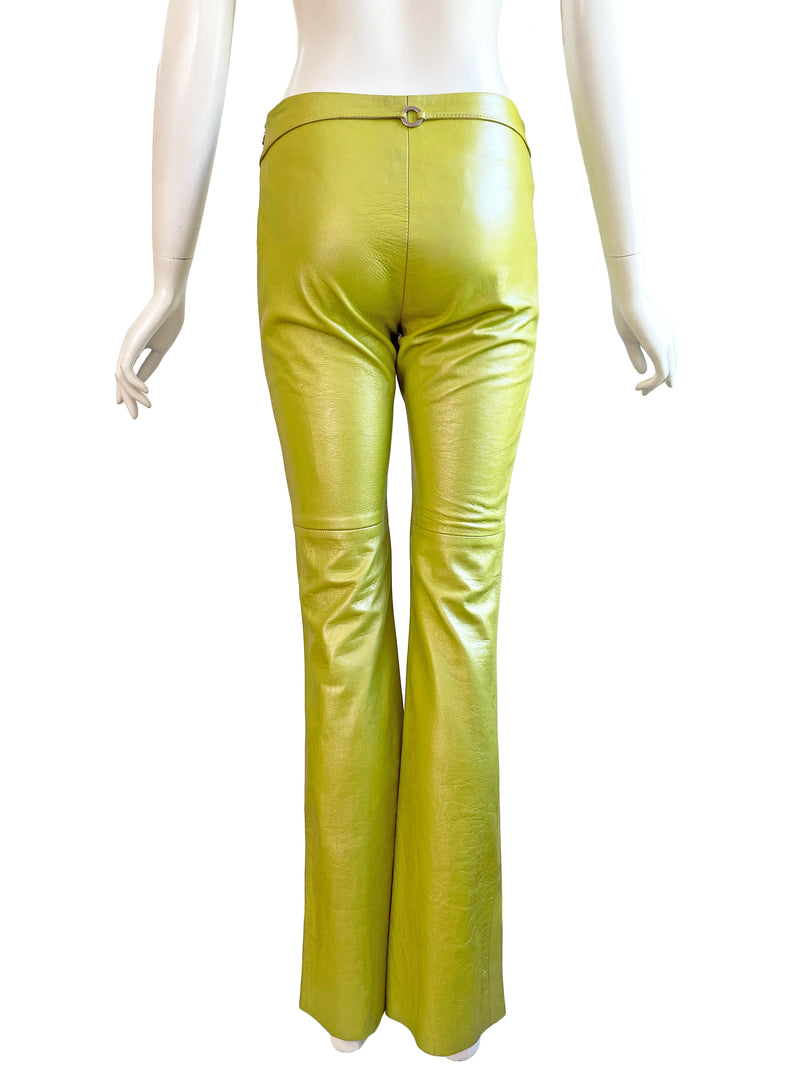 Versace Jeans Couture Y2K  Leather Pants