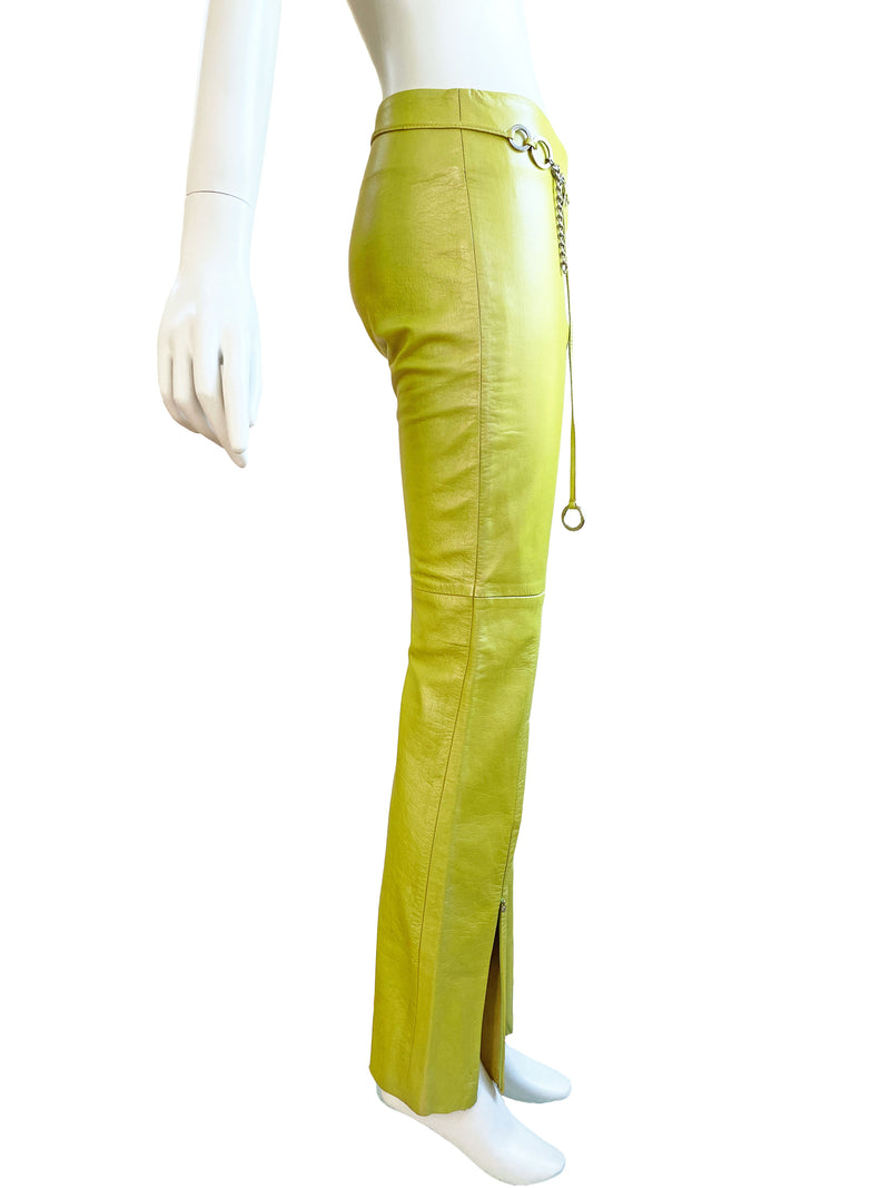 Versace Jeans Couture Y2K  Leather Pants