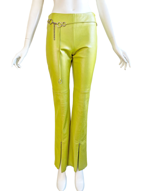 Versace Jeans Couture Y2K  Leather Pants