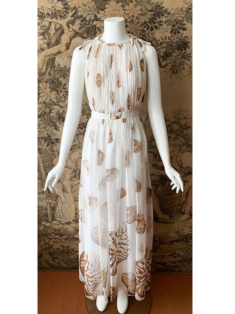 Valentino 1970s Seashell Print Dress