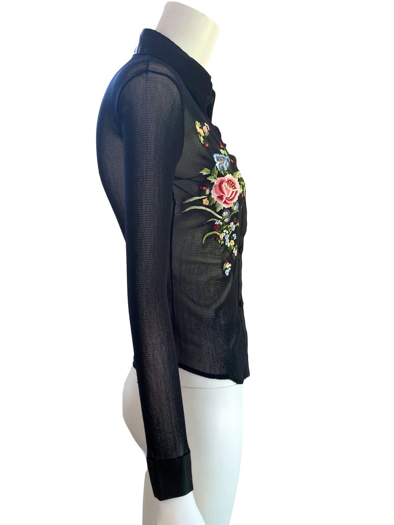 Vivienne Tam 1990s Embroidered Shirt