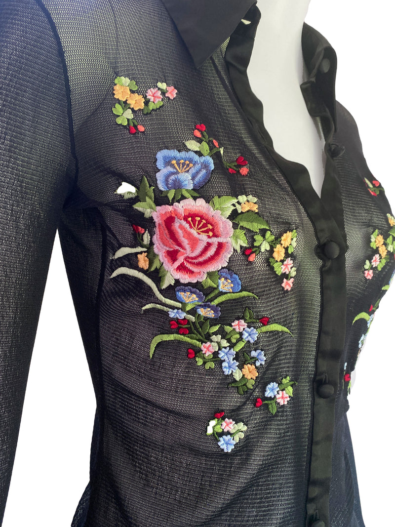 Vivienne Tam 1990s Embroidered Shirt