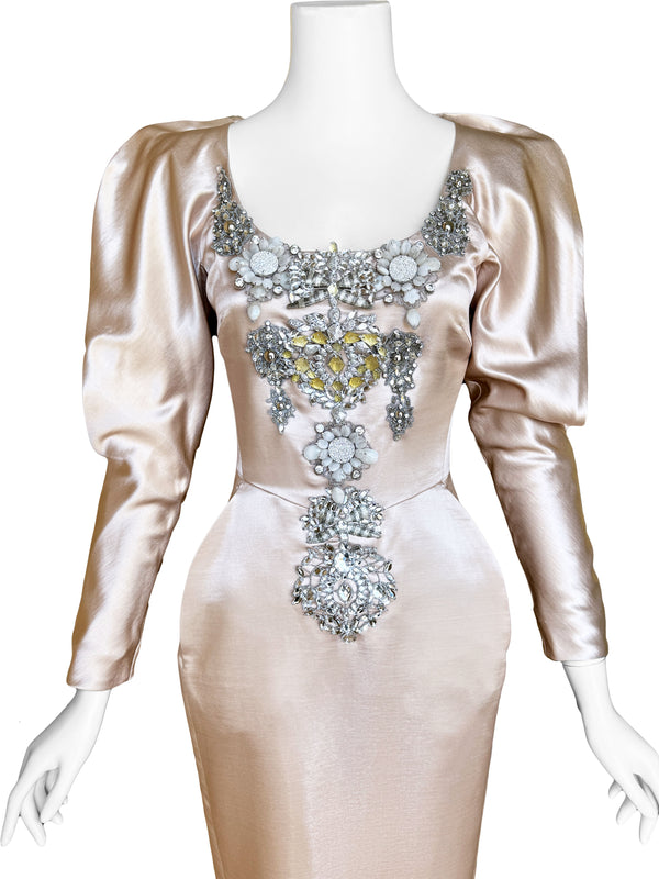 Vivienne Westwood Spring 2013 Embellished Satin Dress