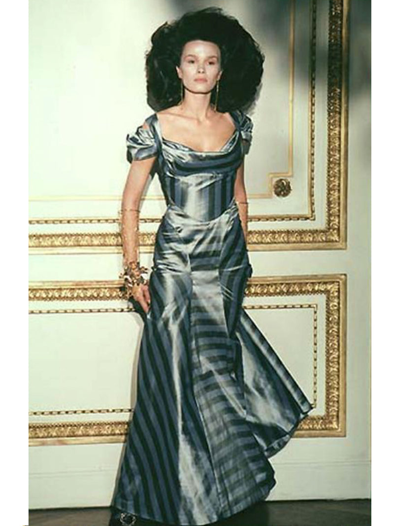 Vivienne Westwood S/S 1998 'Tied To the Mast'  Striped Taffeta Dress