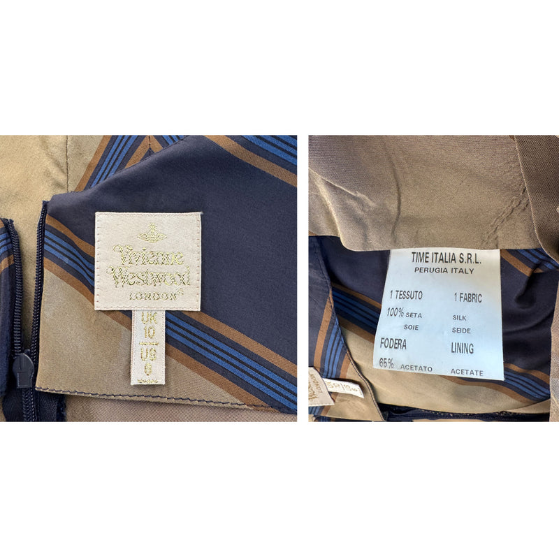 Vivienne Westwood S/S 1998 'Tied To the Mast'  Striped Taffeta Dress