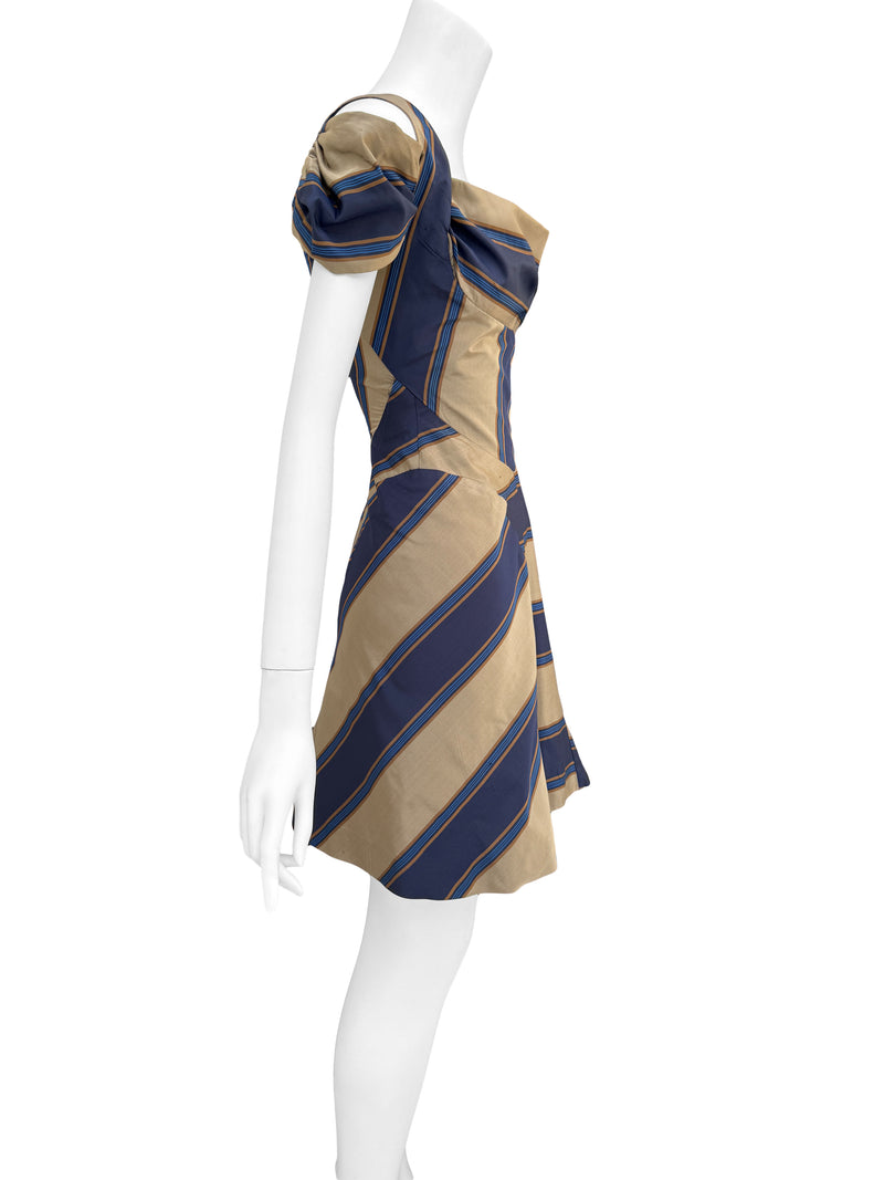 Vivienne Westwood S/S 1998 'Tied To the Mast'  Striped Taffeta Dress