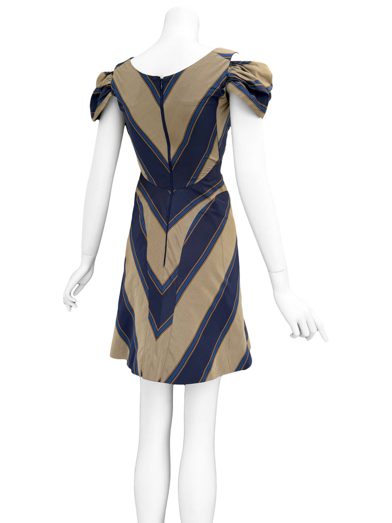 Vivienne Westwood S/S 1998 'Tied To the Mast'  Striped Taffeta Dress