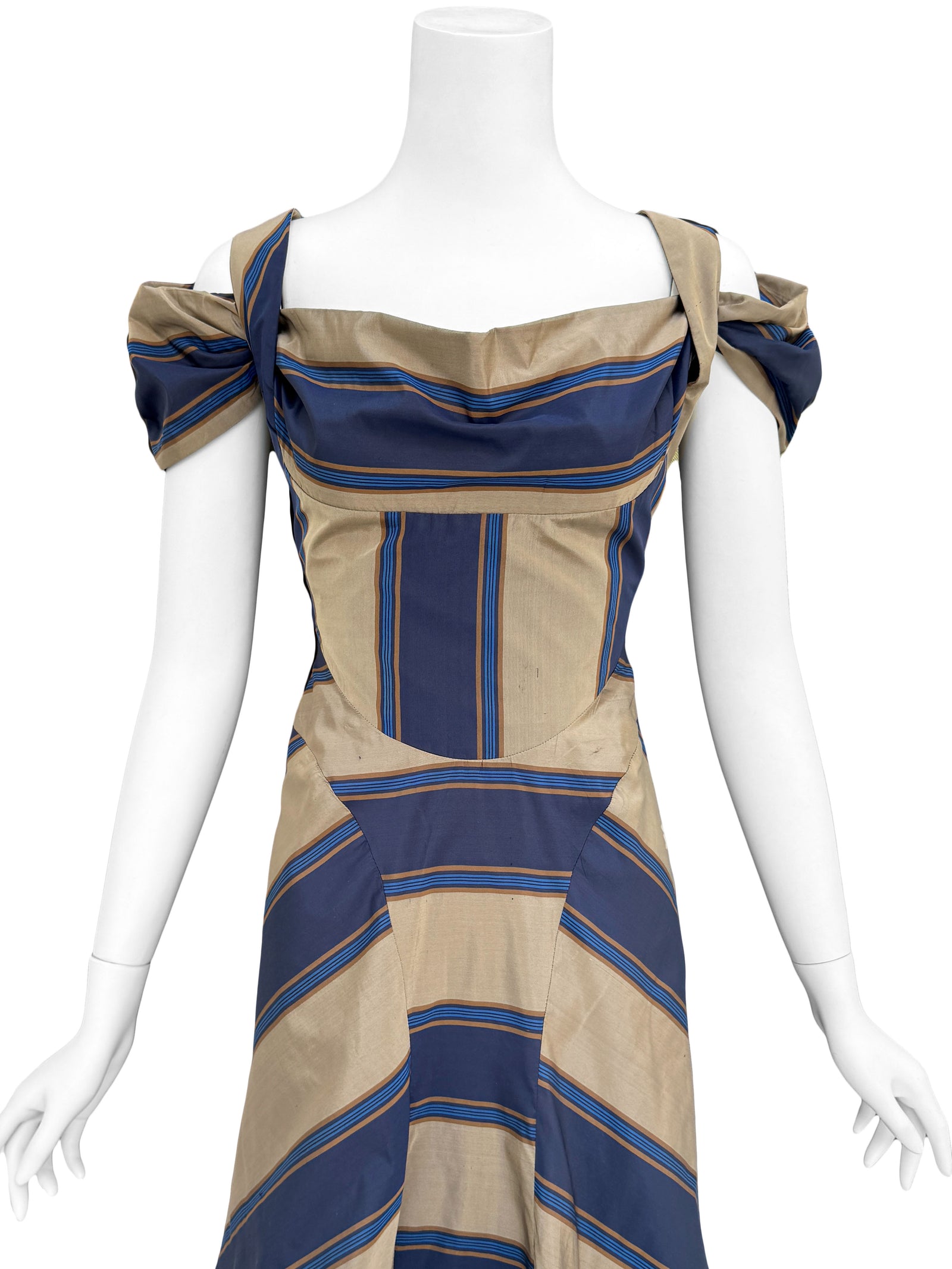 Vivienne Westwood S/S 1998 'Tied To the Mast' Striped Taffeta Dress – Sweet  Disorder Vintage