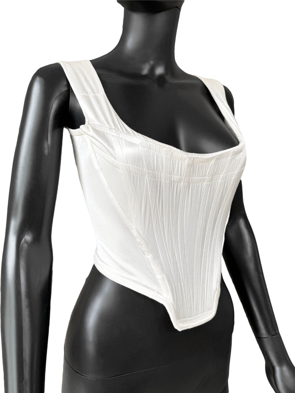 Vivienne Westwood 1990s White Satin Corset