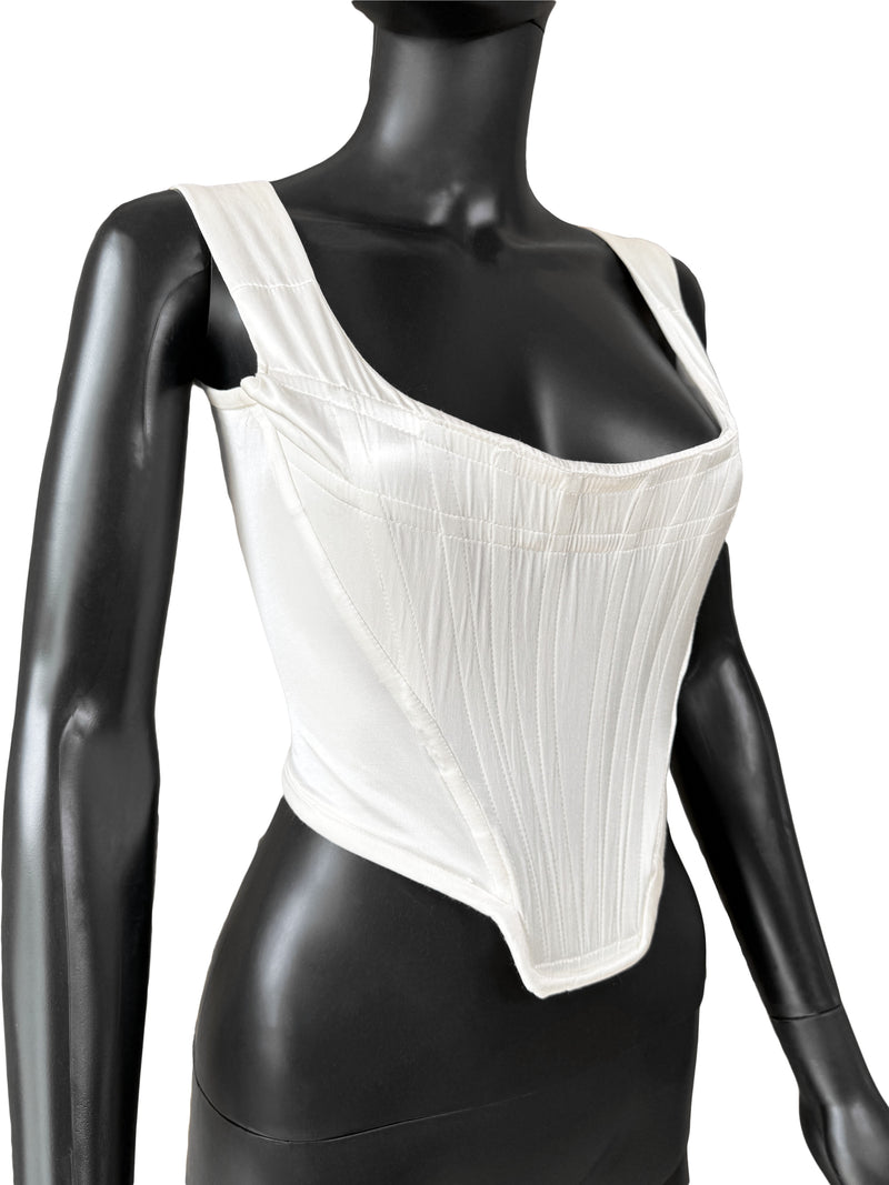 Vivienne Westwood 1990s White Satin Corset