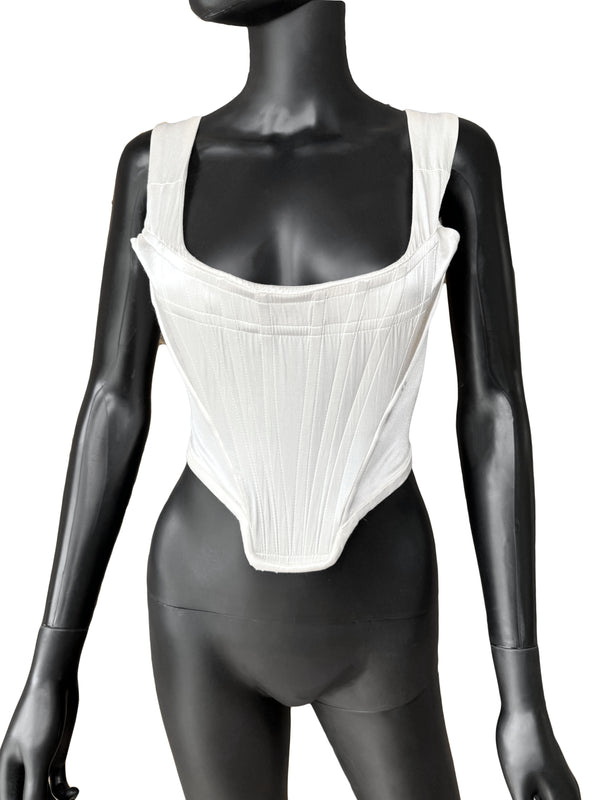 Vivienne Westwood 1990s White Satin Corset