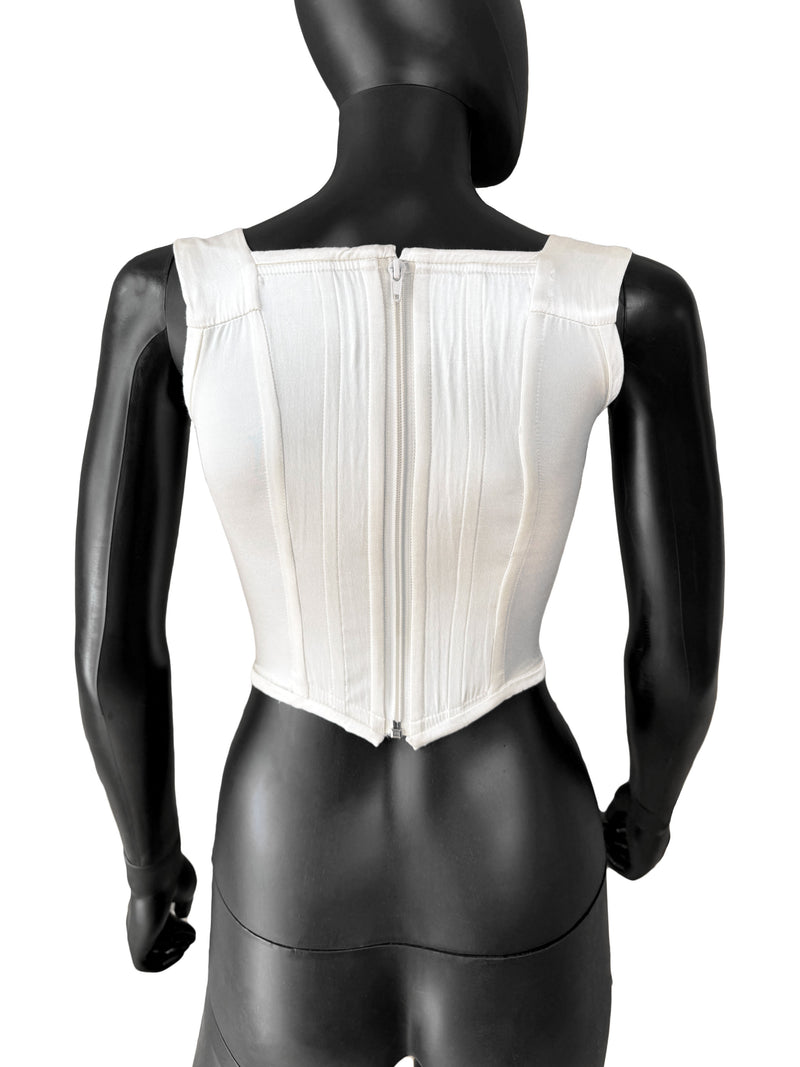 Vivienne Westwood 1990s White Satin Corset