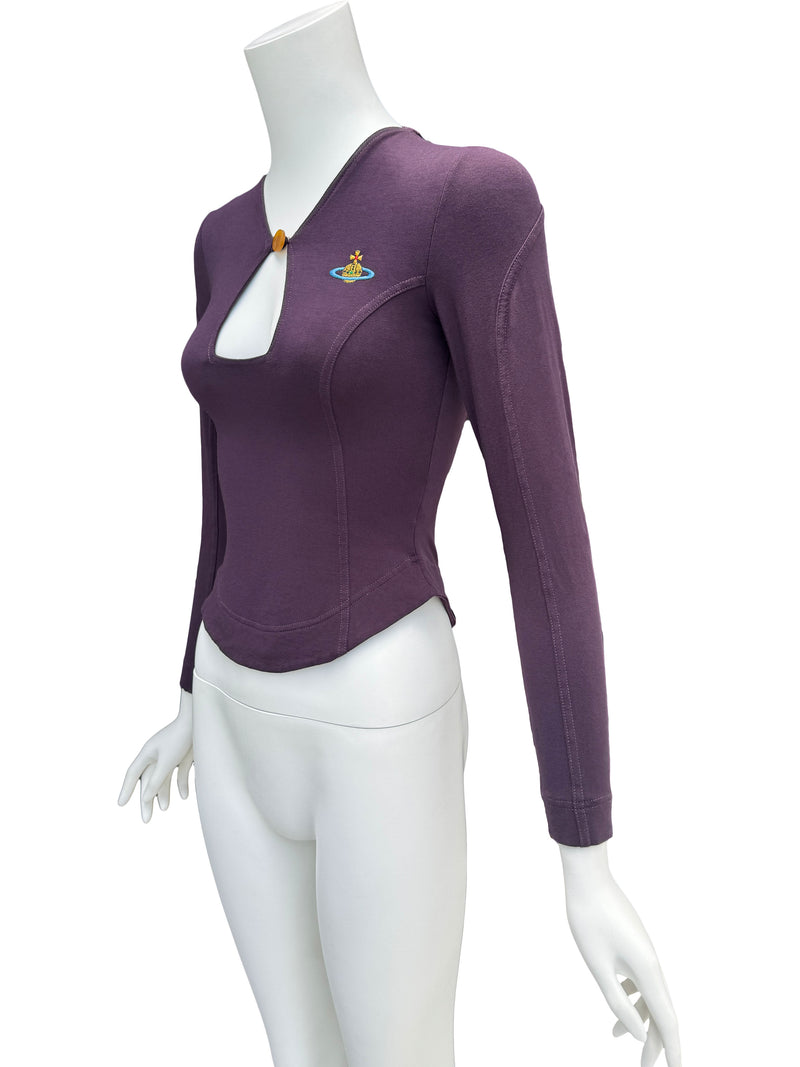 Vivienne Westwood 1990s Purple Cutout Top